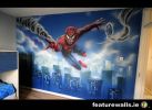 SPIDERMAN CITY KIDS ROOM MURAL