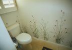 bathroom toilet flowers 
