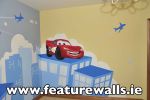 Lightning mcqueen mural