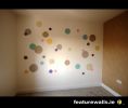 Dotty hand painted nursery mural 